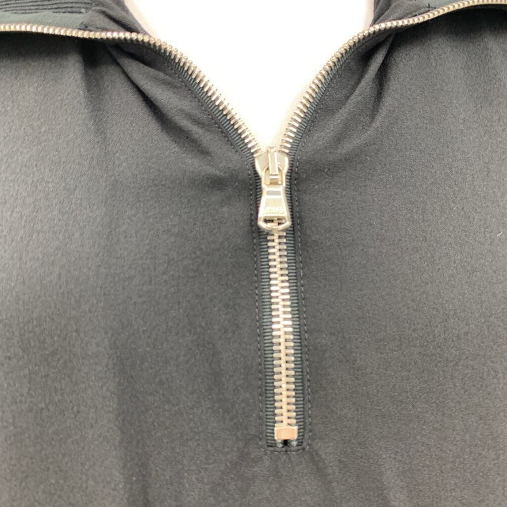 3.1 Phillip Lim Shirt Womens 4 Black Silk Ruffle Long Sleeve Quarter Zip Blouse - Picture 5 of 15
